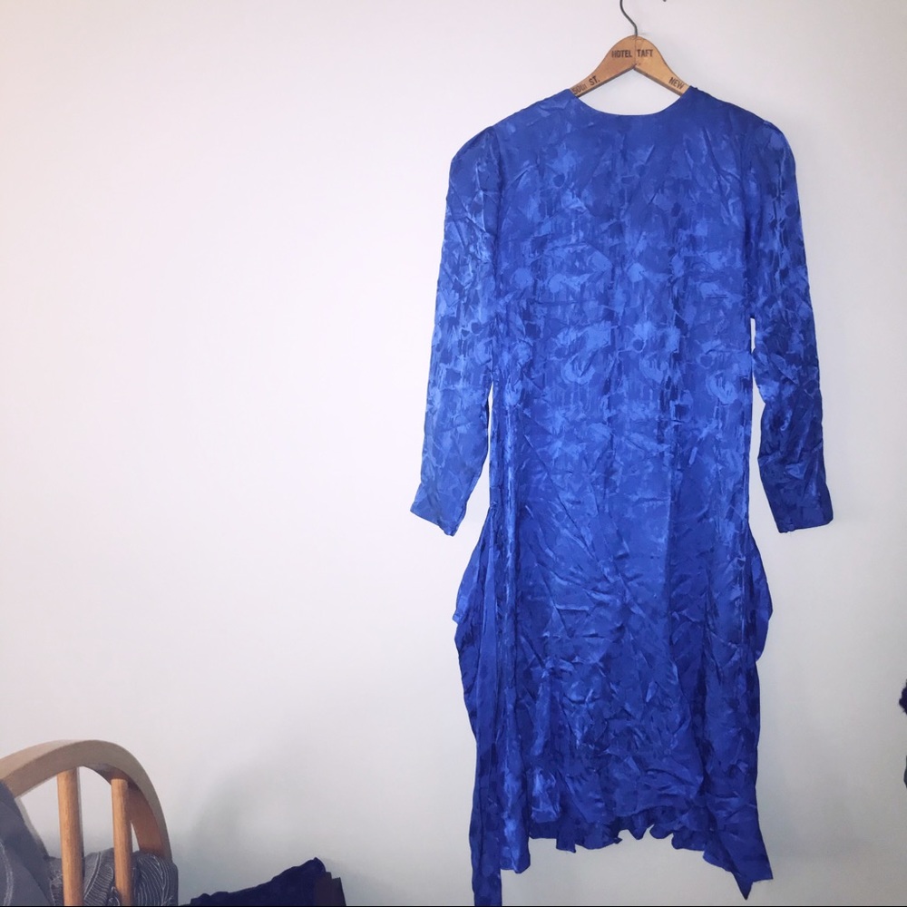 [Vintage] Silk Studio 100% Silk Royal Blue Dress